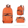 Outdoor travel lightweight black nylon waterproof folding school backpack bag TYS-15113075